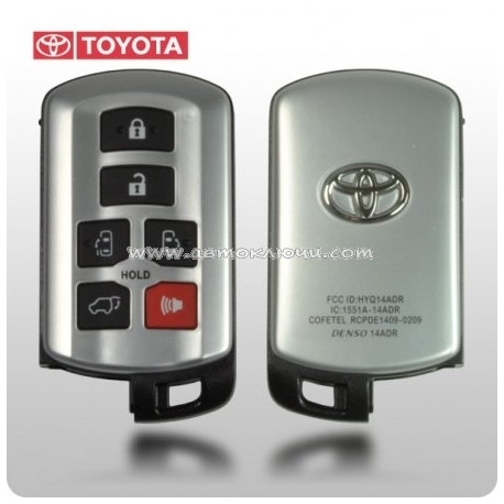 Toyota Siena Original Smart ключ на 5 кнопки + 1 panic, для авто с с 2011-2015 годов выпуска.