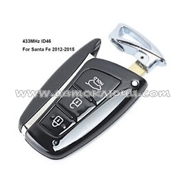Ключ Hyundai Santa Fe/IX45 Smart Key 3 кнопки, id46(pcf7952), 433Mhz