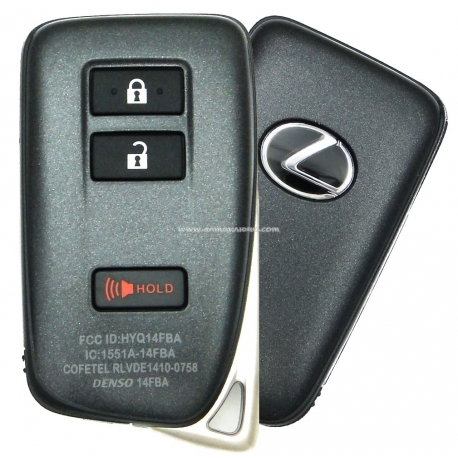 Смарт ключ Lexus  RX200T/350/450H на 3 кнопки для авто от 2015 г.в